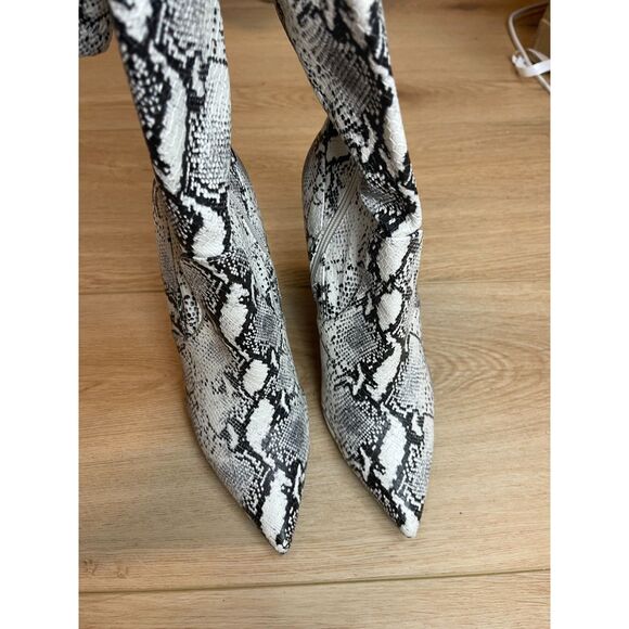 Steve Madden Snake Print Knee-High Boots - Size 9 - Picture 4 of 9